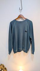 Hanes race team crewneck ヘインズ　スウェット　Lサイズ　ラグラン　ステッチ　グリーン　レースチーム ユーロより