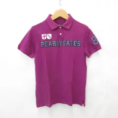 パーリーゲイツ PEARLY GATES ゴルフ スポーツウエア ポロシャツ 半袖 刺繍 チェック 紫 パープル 5