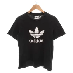 アディダスオリジナルス adidas originals Tシャツ カットソー 半袖 トレフォイル ロゴ S 黒 ブラック /YJ ■GY99