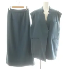アメリヴィンテージ Ameri VINTAGE ノースリーブベストスカートセットアップ スーツ タイトスカート S ブルーグレー /ES ■OS