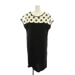 ポールスミス PAUL SMITH ワンピース ひざ丈 M 黒 ブラック 白 ホワイト ドット柄 半袖 /LP