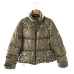 ユニクロ UNIQLO 144 22AW ウルトラライトダウンシャイニーボリュームジャケット 上着 M グレー ベージュ 長袖 スタンドカラー 光沢感 /OK ■OS ■GY35