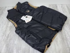 ミキハウス リバーシブル ダウン ベスト キッズ タグ付き 黒 ブラック ベージュ 子供服 未使用品