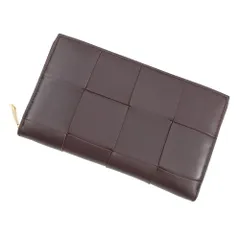 ボッテガヴェネタ 長財布 マキシイントレチャート ラウンドファスナー レザー 651368 BOTTEGA VENETA