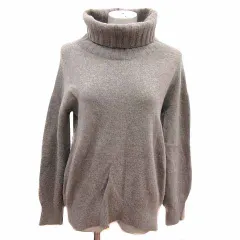 スピック&スパン Spick&Span ニット セーター タートルネック 長袖 ウール カシミヤ混 F グレージュ /YK