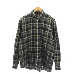 ザノースフェイス THE NORTH FACE 25FW フロストフォージ フランネル Frostforge Flannel L/S Shirt シャツ M グリーン グレー チェック柄 ボタンダウンカラー 長袖 NR62431 /OK ■OS