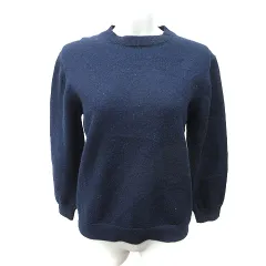 シップス SHIPS ニット セーター 長袖 ウール S 紺 ネイビー /YI