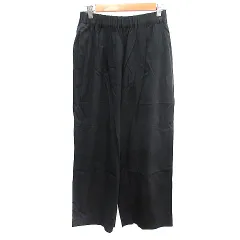 ジャーナルスタンダード JOURNAL STANDARD ワイドパンツ イージー 麻混 リネン混 36 S 黒 ブラック /AU
