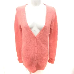 アダムエロペ Adam et Rope' カーディガン ニット 長袖 ロング モヘヤ混 38 オレンジ /RT