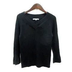 23区 オンワード樫山 ニット セーター 長袖 リブ 38 M 黒 ブラック /MN