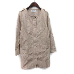 ナチュラルビューティーベーシック NATURAL BEAUTY BASIC ノーカラーコート M ベージュ /YI