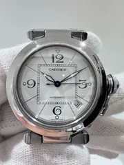 【稼働品】Cartier カルティエ パシャC W31074M7 メンズ 自動巻 デイト 稼働品 白文字盤 付属品無しのサムネイル