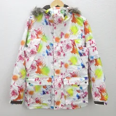 t■アイスパーダル/ICEPARDAL 総柄デザイン スノボジャケット/スノーウェア■白【11号 L】LADIES/24【中古】のサムネイル