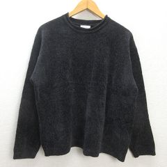 K■ユナイテッドアローズ/UNITED ARROWS B＆Y ベロアニットセーター【XL】濃灰色/MENS■45【中古】