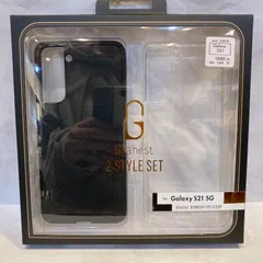 Galaxy S21 5G SC-51B/SCG09 TPUクリアケース+耐衝撃カーボン調ケース「BURNISH」 ブラック mst-25910【B】
