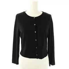 フォクシー FOXEY Cardigan Upper Standard ニットカーディガン クロップド 38 ブラック /DF ■OS