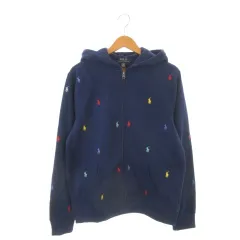 ポロ ラルフローレン POLO RALPH LAUREN パーカー ジャケット 裏起毛 カラフル ポニー刺繍 子ども服（男の子用） XL/TG(18-20) 青 ブルー /AH32 ■ECE003