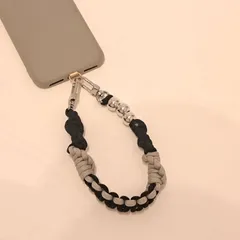 ハンドストラップ スマホ パラコード グレー ブラック