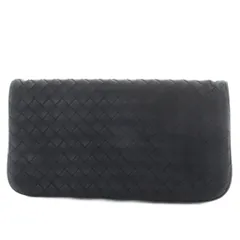 ボッテガヴェネタ BOTTEGA VENETA 長財布 二つ折り イントレチャート レザー ブラック /YO9 ■SH ■OH