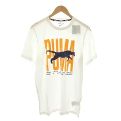 プーマ PUMA Tシャツ M 白 半袖 グラフィックプリント クルーネック /JP