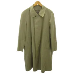 アクアスキュータム AQUASCUTUM ヴィンテージ ステンカラーコート ライナー付き 裏地 チェック柄 ロング丈 ベージュ 0320 IBO92