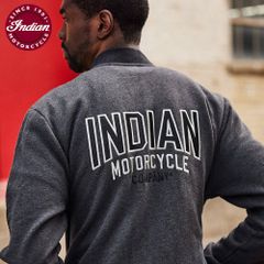 ボンバージャケット Mサイズ インディアンモーターサイクル フルジップ スウェット Indian motorcycle グレー 2833412 USA アメリカン