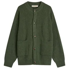 フリズムワークス メンズ アウター ニット・セーター ウール カーディガン FrizmWORKS Heavy Wool Round Cardigan Forest Green グリーン