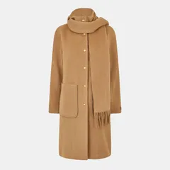 ダナキャラン レディース アウター ジャケット・ブルゾン コート DONNA KARAN DKaran Scarf Coat Ld54 Camel キャメルのサムネイル