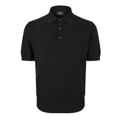 ブリオーニ メンズ トップス ポロシャツ Brioni Cashmere Polo Sn52 Black ブラックのサムネイル