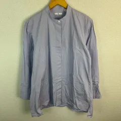 UNIQLO +J ユニクロ プラスジェイ 長袖 スタンドカラーシャツ ラベンダー XLサイズ レディース 古着 シンプル モード