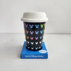 ディズニーリゾート ふた付きカップ ミッキー柄 ブラック マグカップ タンブラー 箱付き