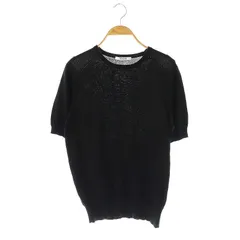 スローン SLOANE 14Gコットン天竺半袖クルーネックニット カットソー プルオーバー 3 黒 /CX ■OS
