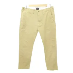 リーバイス Levi's トラウザー パンツ チノパン ストレート 無地 厚手 W33L30 約Lサイズ ベージュ ■MET1