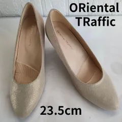 オリエンタルトラフィック　パンプス　ヒールパンプス　ラウンドトゥヒール　パンプス　ゴールド　23.5cm