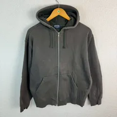 OUTDOOR PRODUCTS アウトドアプロダクツ スウェット フルジップパーカー 無地 ダークグレー Mサイズ メンズ 古着 ストリート アメカジ