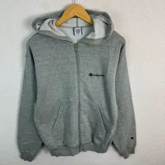 Champion チャンピオン スウェット フルジップパーカー ロゴ刺繍 グレー Mサイズ メンズ 古着 スポーツMIX アメカジ ストリート