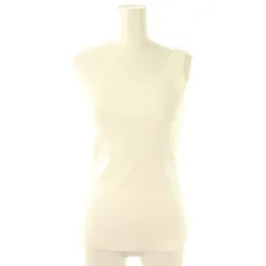 マメクロゴウチ  Mame Kurogouchi 25SS Asymmetric Neck Knitted Sleeveless Topトップス ニット ノースリーブ 1 白 ホワイト /AT ■OS