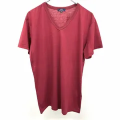 【中古】[印象AB] ITEMS URBAN RESEARCH アイテムズ アーバンリサーチ Tシャツ / カットソー メンズ 38 赤 ヘザーレッド ポリエステル×綿 無地 半袖 Vネックのサムネイル