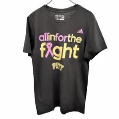 古着 アディダス adidas Tシャツ 輸入古着 英字 文字 プリント 半袖 丸首 綿100% S ブラック 黒×ピンク×イエローベージュ レディース