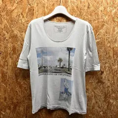【中古】[印象B] CIAOPANIC チャオパニック メンズ M ヘザーグレー Tシャツ フォトプリント 英字 MIDDLE POINT OF THE JOURNEY 5分袖 Uネック カットソーのサムネイル