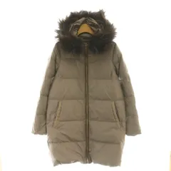 ナノユニバース nano universe ×NISHIKAWA DOWN ロングダウンコート アウター ラクーンファー 36 モカブラウン /CX ■OS