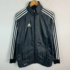 adidas アディダス ブルゾン ロゴ刺繍 ブラック Lサイズ メンズ 古着 スポーツMIX ストリート