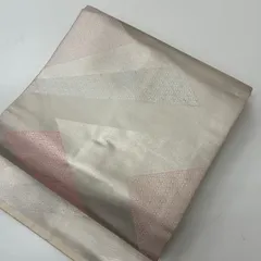 名古屋帯 菱形の上品な織り出し 九寸 正絹 着物 MA-5071