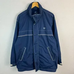 FRED PERRY フレッドペリー ジャケット ロゴ刺繍 ネイビー Lサイズ メンズ 古着 スポーツMIX ストリートのサムネイル