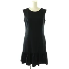 ルネ Rene 裾フレア ノースリーブ ワンピース ひざ丈 34 ダークネイビー /DF ■OS