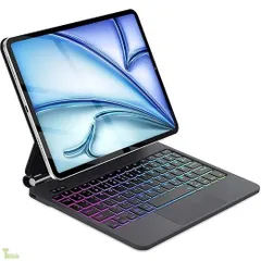 グレー 【2026年新モデル】iPad Air 13インチマジックキーボード (M3 2025/M2 2024) ケース ipad pro 12.9 第6世代/第5世代/第4世代/第3世代 磁気吸着式 タッチパッド付き ケース 軽量 bluetooth ダーク