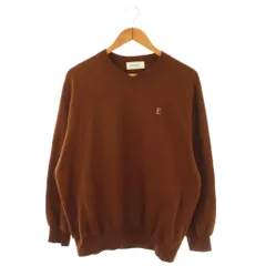 アーニーパロ ErniePalo crew neck sweat スウェット 長袖 48 ブラウン /DO ■OS