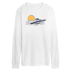 アニメキャラクター メンズ トップス Tシャツ Licensed Character Menspeed Boat Long Sleeve Tee White ホワイト