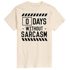 アニメキャラクター メンズ トップス Tシャツ Licensed Character Mens 0 Days Without Sarcasm Tee Beige ベージュ