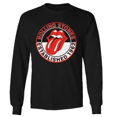 アニメキャラクター メンズ トップス Tシャツ Licensed Character Mens Rolling Stonest 1962 Long Sleeve Tee Black ブラック